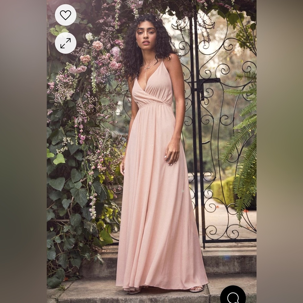 Lulus Maxi Dress, Pink, Size Small, Worn once - used like new - Picture 3 of 8